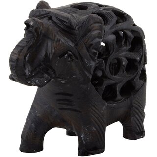 Freshings Paleva Carved Trunk Up Polished Elephant (F-PE-1)