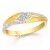 Vighnaharta Stylish Band Gold and Rhodium Plated Ring - VFJ1091FRG