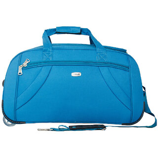 Timus Club Mumbai 55CM Ocene Blue 2 Wheel Duffle Bag Trolley Bag for Travel (Cabin Luggage)