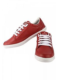 Red Casual Shoe by Heevaw