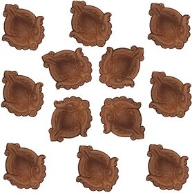 Red Sand Colour Decorative Dipawali / Diwali Tealight / Oil Lamps For Pooja