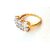 Designer Gold Plated Ring Golden