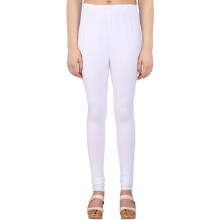 Perfect White Cotton Lycra Leggings