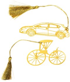 Bicycle and Car book mark By Daffodils.