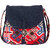 Vivinkaa Navy Abstract Canvas Sling Bag for Women 