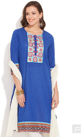 Baga designer womens blue cotton kurti.