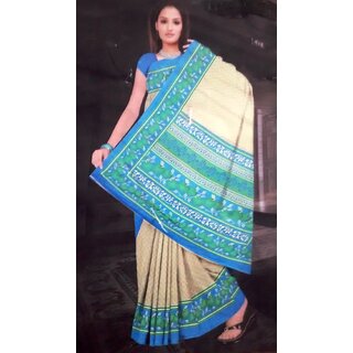 sandal colored jakard saree