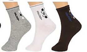 DDH Mens Multicolor Ankle Socks (Pack of 3).