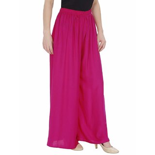 @rk-RK-New Fashion Women Casual light Pink Palazzo Pants ,Plazzo Trousers