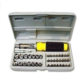 41 Pcs Screwdriver Kit (Combination Tool Set With Bits and Sockets)