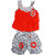 Vaibhavs Self Design Girls Top and Bottom Set-Multicolour