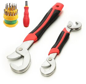 Kudos Combo of Snap N Grip Wrench Set And Jackly 31 In 1 Screwdriver Set