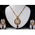 Maroon drop long chain pendant necklace set