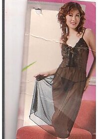 Sexy Babydoll Slip  Panty Secudtive Nighty Sheer Fun Bride Black Gift Bridal