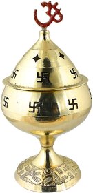 Handmade Indian Brass Oil Puja Diya Lamp - Used for Akhand Jyoti Isthapna