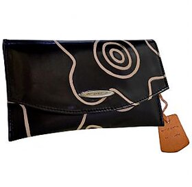 arpera summer 3 in 1 terracota leather clutch black C11516-1A