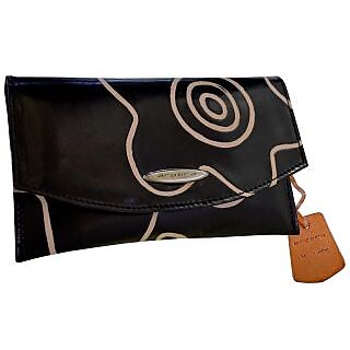 arpera summer 3 in 1 terracota leather clutch black C11516-1A