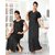 Sleep Wear Set 2pc Nighty Over Coat Hot Bedroom Fun Night Set Gurlz 377D Black Nightwear Lounge