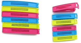 Kudos 12Pc 2 Different Size Plastic Food Snack Bag Pouch Clip Sealer for Keeping Food Fresh for Home Kitchen Camping