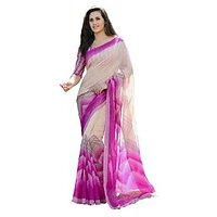 Shilo Pink with Calm shell designer saree.