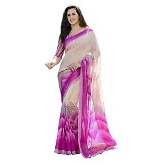 Shilo Pink with Calm shell designer saree.