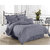 Ahmedabad Cotton 300 Tc Premium Sateen Weave King Size Striped (2 Cm Wide) Bedsheet With 2 Pillow Covers (9Ft X 9Ft) - Grey