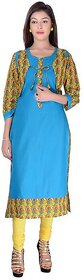 skyblue Color Printed  Aks Printed kurtis for women