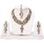 Lucky Jewellery 3-Line White Kundan  Set  With Mang Tika