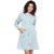 The Office Walk Sky Blue Button-down Short Dress