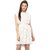 The Office Walk Off-White Short Pleated Dress