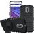 Tough Hybrid Back Cover Case with Kickstand for Moto G Plus 4th Gen (G4 Plus / 4th Generation) - Black Color