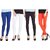 Neemka pack of four Multicolor cotten blend Womens Leggings.