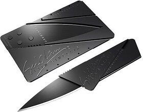 Generic Black Sharp Slim Credit Card and Kitchen Knife.
