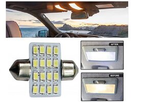 SMD LED Interior Car Roof Light, Pair of 16 LED, Dome Light 16smd roof light