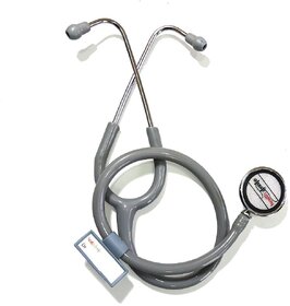 Healthgenie Cardiology Aluminium Double Diaphragm Stethoscope HG-404G (Grey).