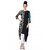 SUONI Crepe Green Black kurti for women