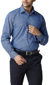 Mens Regular Fit Pure Cotton Air Force Blue Shirt