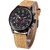 Curren Round Dial Brown Leather Strap Mechanical Watch for Men