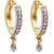 American Diamond Gold Plated Hoop Earring.