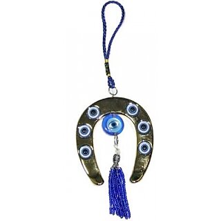 Evil Eye Horse Shoe Hanging With Dragon Eye Feng Shui