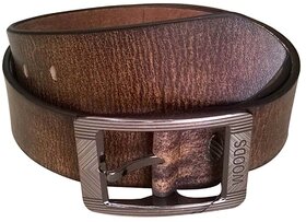 Kushumanjli Collections Brown Formal Single Belt For Men