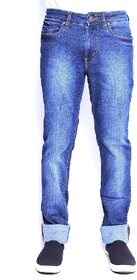 Men's Casual Regular Fit Blue Jeans.