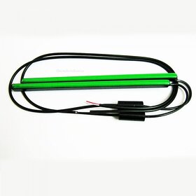 DRL Ultra Thin Green 2 Piece COB Car Universal Day Time Running Light
