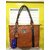 Bessel Brown Leather Hand Bag for Women.