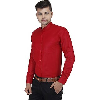 Leaf Mens Solid Formal Shirt.