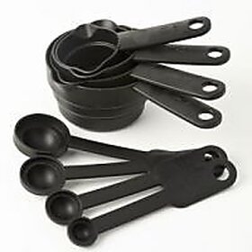 8pcs Measuring Plastic Cup Spoon Kitchen Tool Set