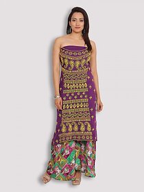 Purple Chikankari Rayon Palazzo Set