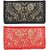 Cuddle Women's Wallets Black  Red (CUDCUTWALD3BLARED, Combo of 2)