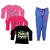 IndiWeaves Girls Combo Pack 4 (Pack of 3 Full Sleeves T-Shirts and 1 Lowers/Track Pant )Multicolor