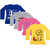 Indiweaves Girls Cotton Full Sleeve Printed T-shirt Pack Of 4multicolor
